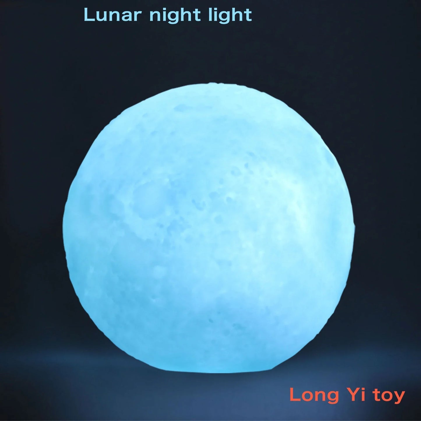 Cheng Rong LED Moon Lamp with Stand - Warm Glow, Adjustable Brightness, Battery-Powered, Ideal for Birthday, Halloween